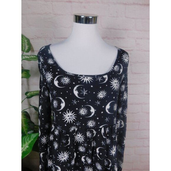 Hot Topic Celestial Sun Moon Babydoll Dress Gothic Witchy S - Picture 3 of 10